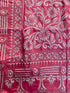 Blush Pink Floral Kantha Silk Saree from Bengal